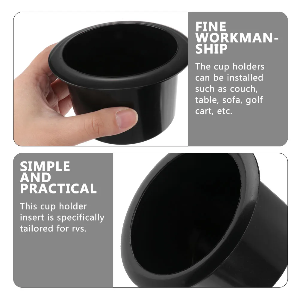 

8pcs Business Car Cup Holder Heavy Duty Plastic Anti Spill Sofa Couch Table RV Insert Beverage Rack Auto Accessories