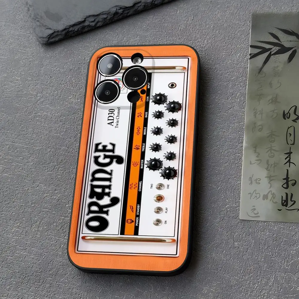 Orange Guitar Amp Phone Case for iphone 14 13 11 15ProMax 16 12 Pro Xs Max Mini Xr X 7 8 Plus Funda Covers