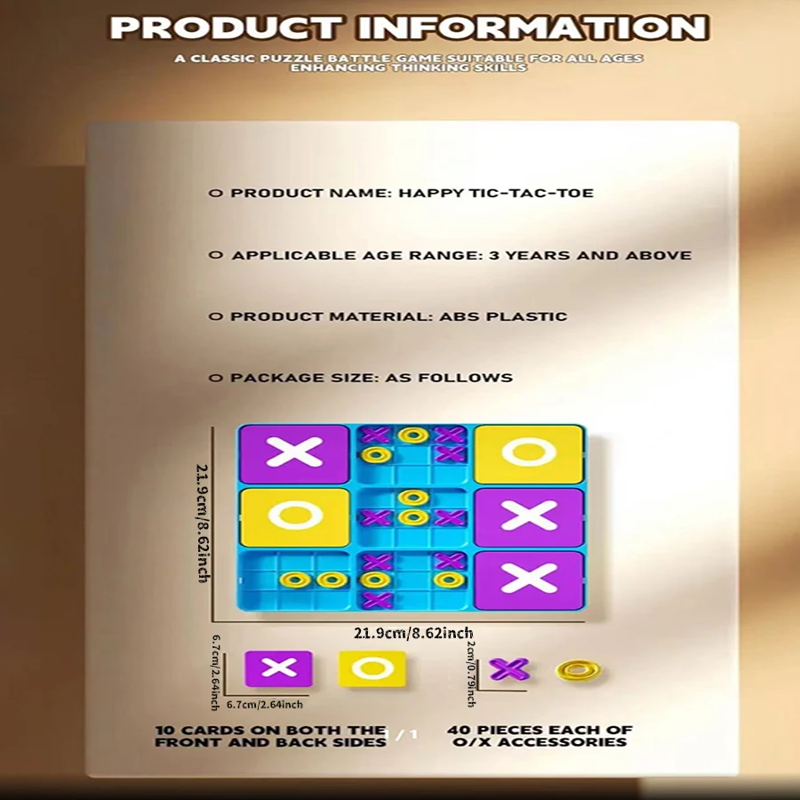 مجموعة واحدة - لعبة الطاولة التعليمية التفاعلية العائلية من Tic-Tac-Toe الممتعة لتطوير مهارات التفكير والمنطق والتكيف #6