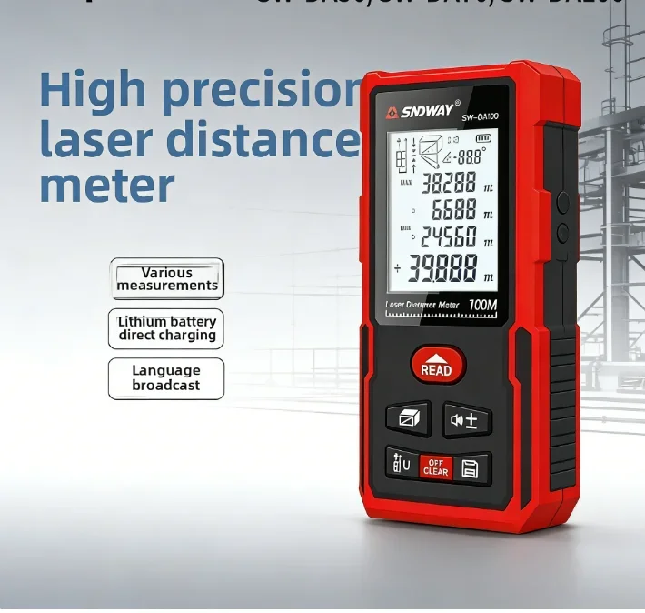 High Accuracy SNDWAY SW-DA50/DA70/DA100 Digital Laser Rangefinder 50m 70m 100m Distance Measuring Roulette