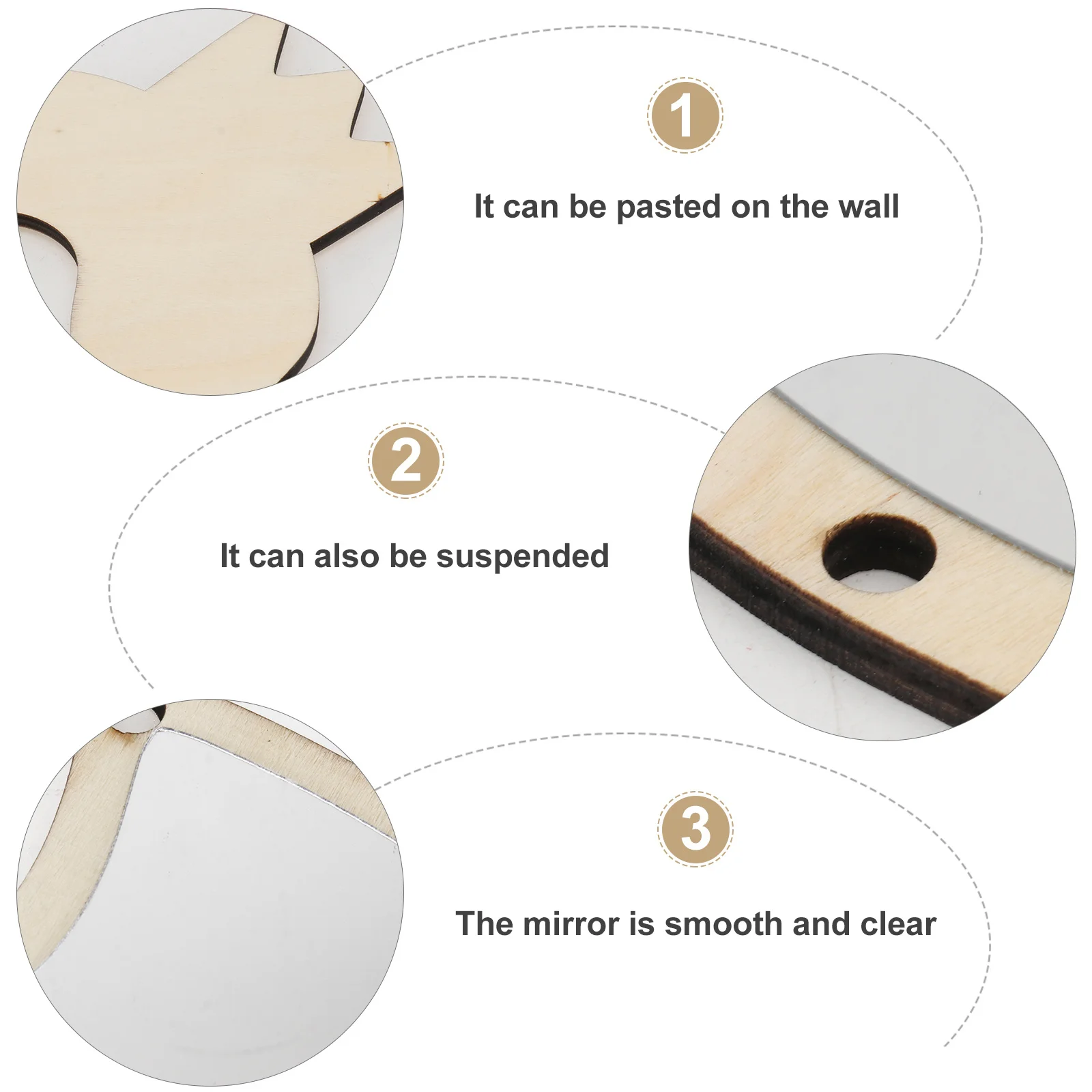 

1Pcs Nordic Style Acrylic Decorative Mirror Wall Hanging Home Decor Exquisite Chic Elegant Acrylic Mirror