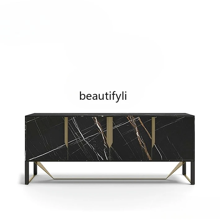 

xx59Postmodern light luxury style imitation marble pattern simple design living room TV cabinet entrance decorative cabinet