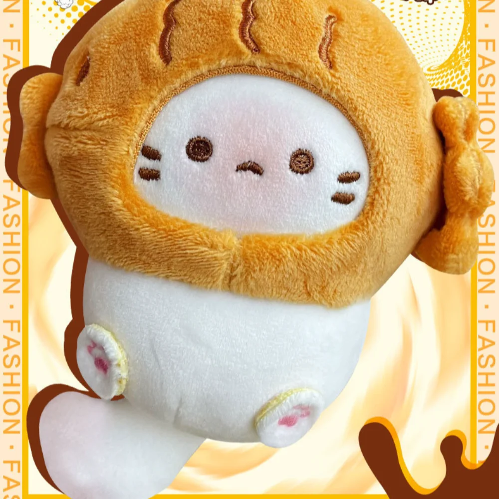 Set testa vivavoce portachiavi peluche cacao gatto portachiavi vivavoce squisito simpatico ciondolo zainetto ciondolo bambola giapponese morbido e carino