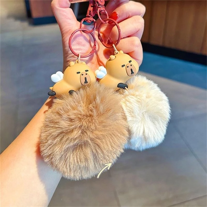 090B Capybara Keychain for Toy Machine Gift Carnival Prizes for Kids Backpack