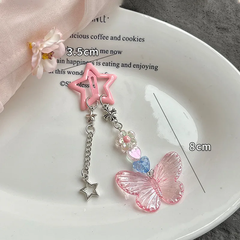 Nette Schmetterling Stern Quaste Haar Clips Frauen Kristall Mädchen Schöne Kinder Süße Rutschte Clip Haarnadeln Blumen Kinder Haar Zubehör – Detail 8