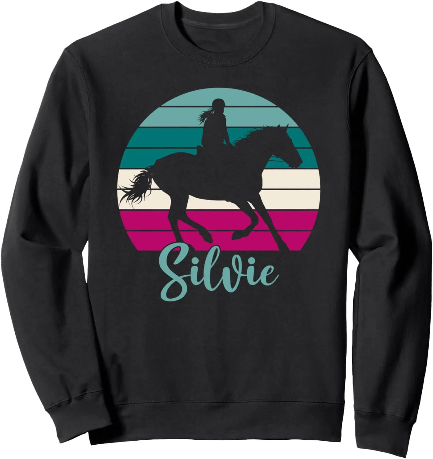 Silvie Name Gift - Equestrian Shirt Silvie Horse Girl Sweatshirt