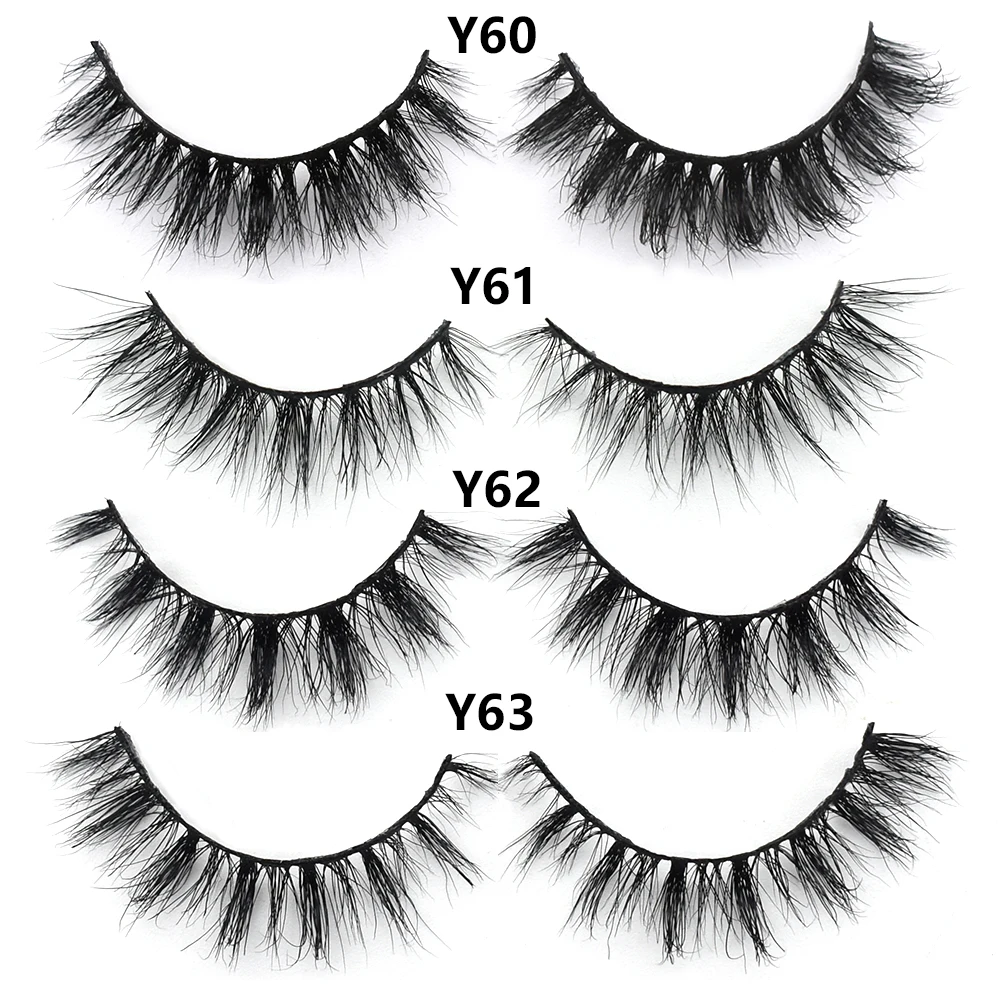 Großhandel Nerzwimpern 3D Flauschige Wispy 12mm-20mm Wimpern Natürliche Weiche Flauschige Falsche Wimpern 500 Stile Verfügbar – Detail 35