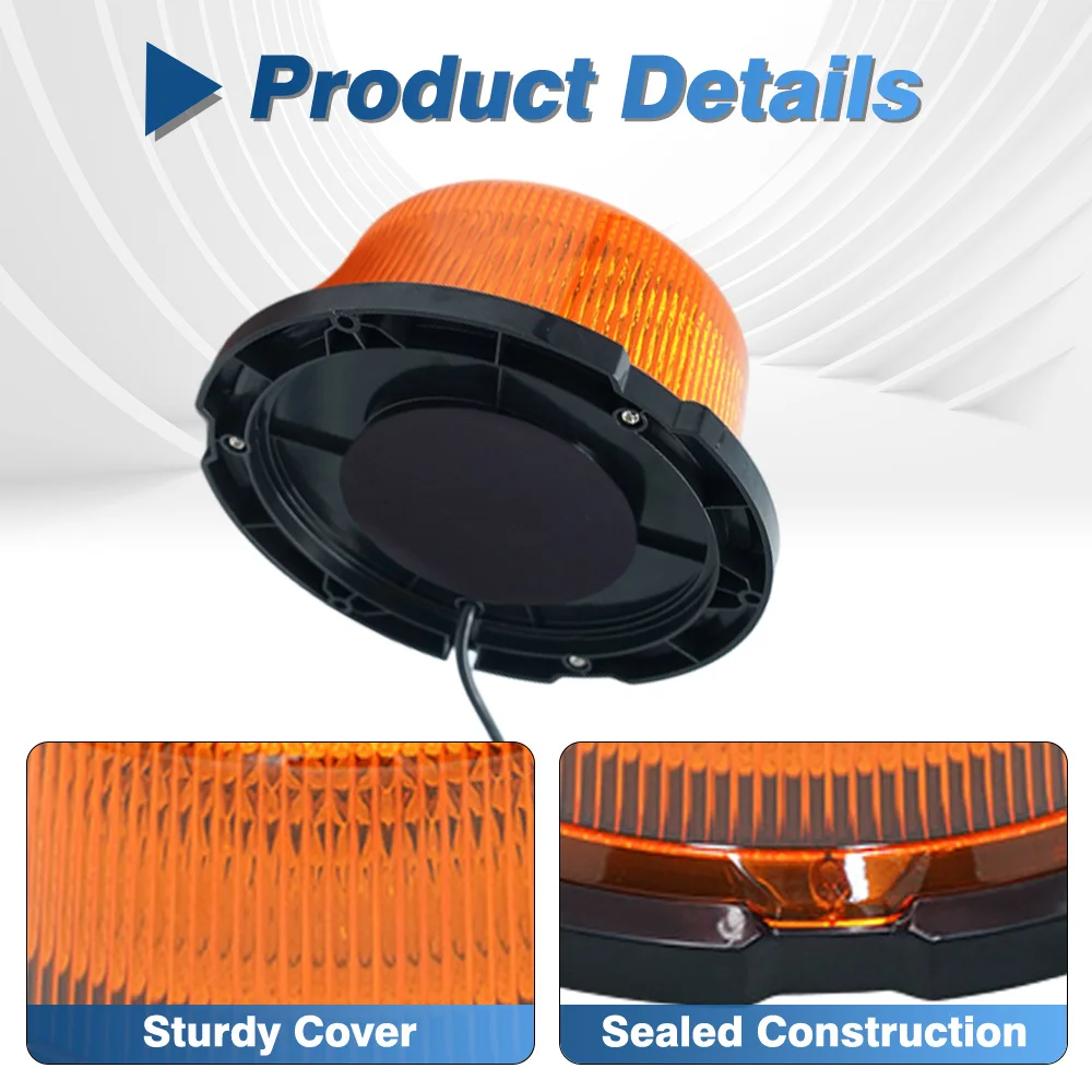 ABS and LED 90 LED Warning Beacon Light for Vehicles Equipped With 12V-80V Power Systems
