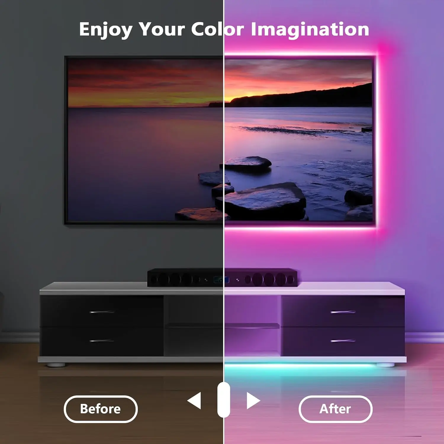 RGB LED 스트립 라이트 USB LED 라이트 리모컨 앱 제어 색상 변경 LED 테이프 유연한 리본 홈 파티 장식 TV 백라이트