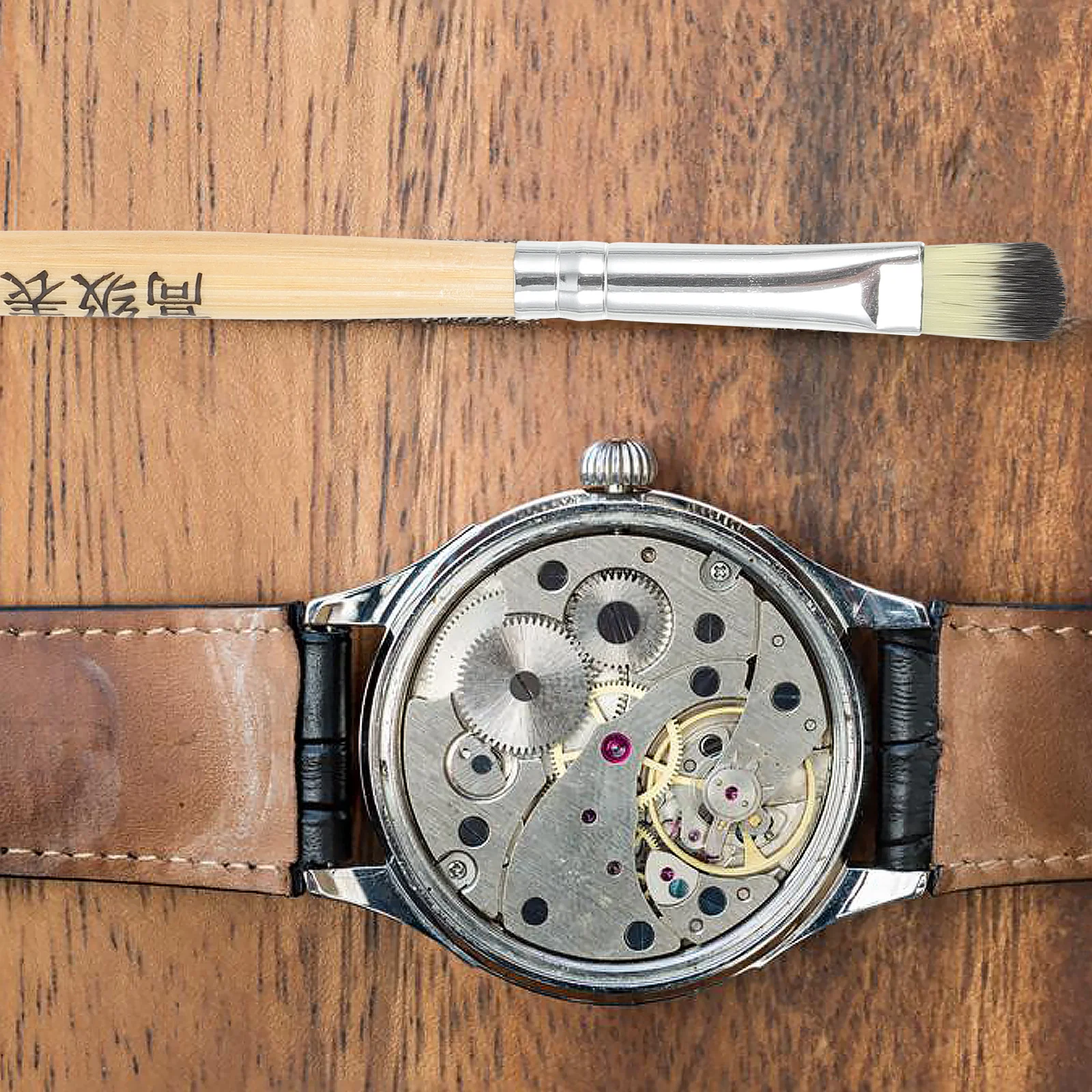 

2Pcs Essential Watch Cleaning Brushes Long Service Movement Cleaning Supplies for Repairing Workers