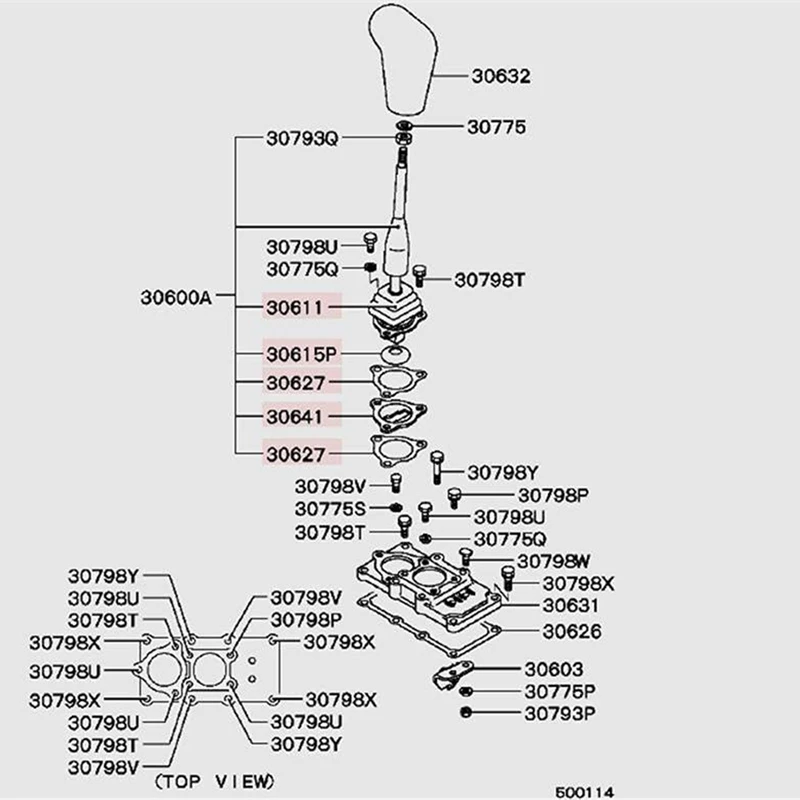 M/T Gearshift Level Assy Fit For Mitsubishi Pajero Montero II 2Nd V31 V32 V33 V43 MR110456 MR567088 MD739289 MR110604