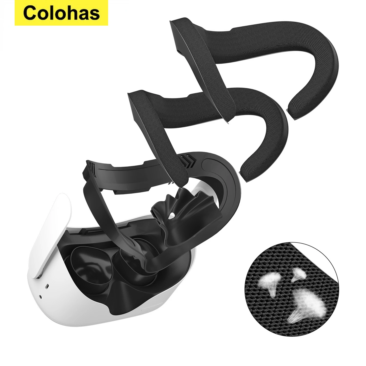 Cubierta facial de repuesto para Oculus Quest 2 VR, soporte de cojín, alfombrilla protectora, cubierta de máscara, accesorios para juegos de