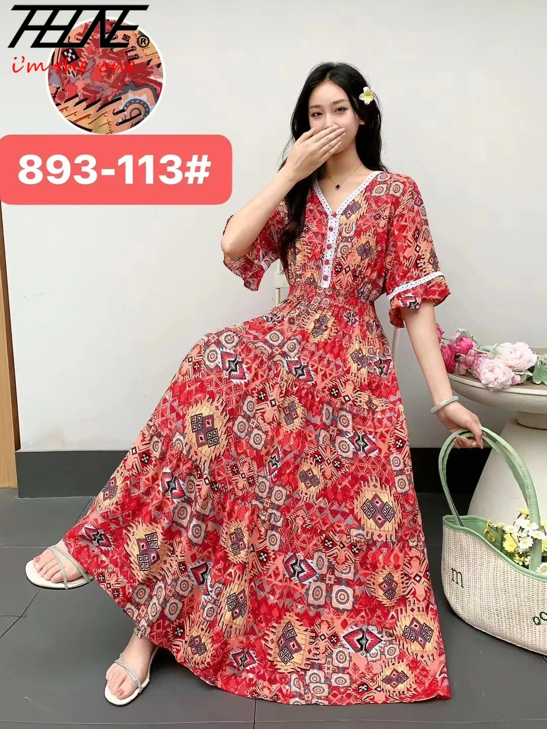 THHONE Summer Dress Women 2024 Vestidos De Mujer Robe Maxi Long Indian Casual Beach coreano floreale cotone lino abiti bohémien