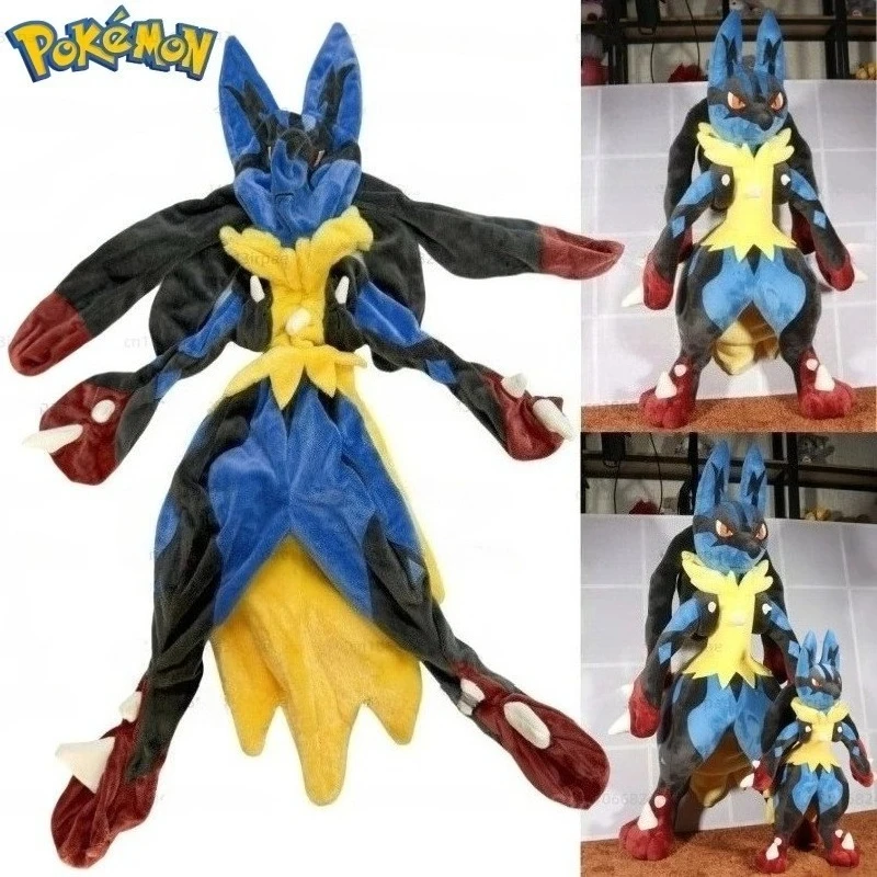 

Плюшевая игрушка Покемон Люкарё (130 см), мультяшный аниме-персонаж, мягкая игрушка, подарок, кавайный, очень большой размер. Примечание: только кожаные чехлы.