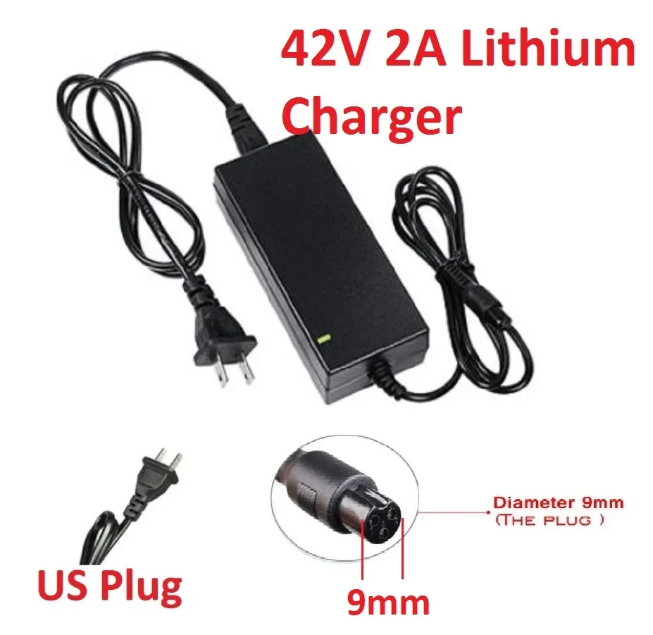 42V 2A Lithium Battery Charger Smart Electric Balance Car Twist Car Self Balancing Hover Scooter Charging EU US AC 100-220V