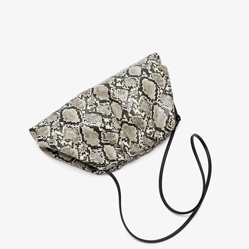 

New Snake Pattern Shoulder Crossbody Bag Ruched Serpentine Dumpling Bags for Women Pouch Handbag Clutch Luxury Designer Bag