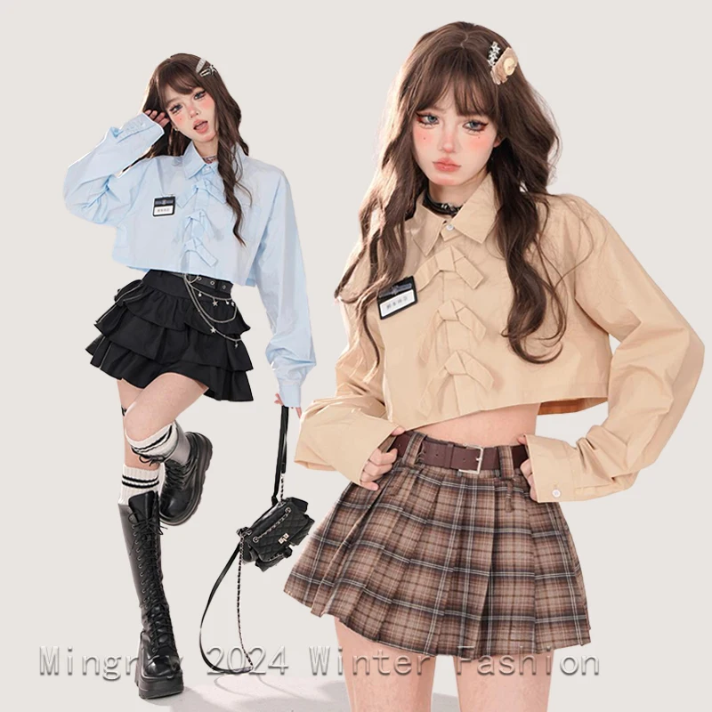 Black Skirts Kawaii Punk Gothic Black High Waist Women Sexy Pleated Mini Skirt y2k Female Streetwear Autumn Winter Short Skirt