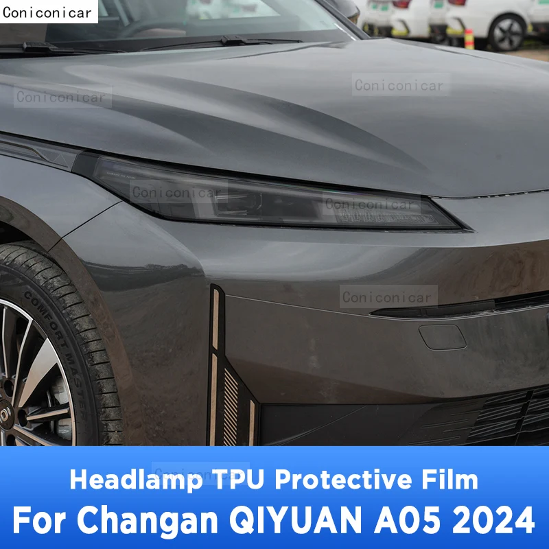 

For Changan QIYUAN A05 2024 Car Exterior Headlight Anti-scratch TPU PPF Protective film Anti-scratch Repair film Accessories