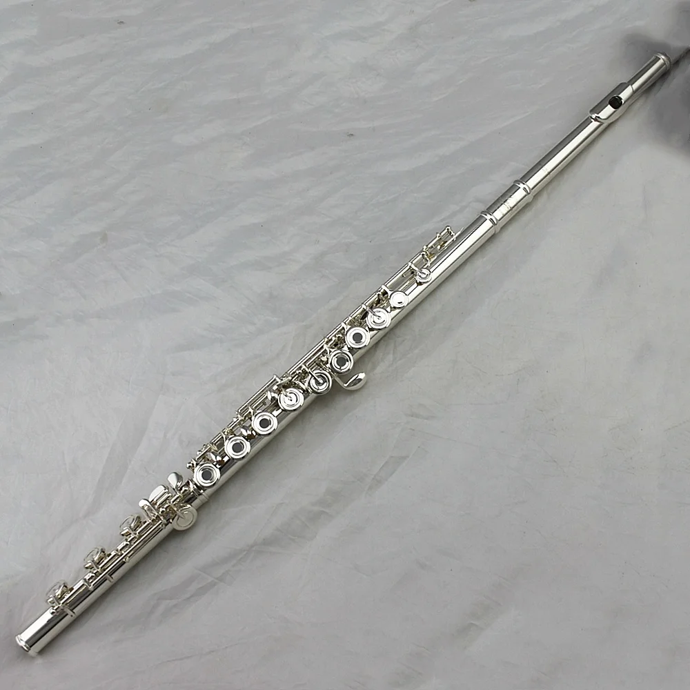 Sterling Silver Flute High Grade 17 Open Hole  With Silver Plated Body