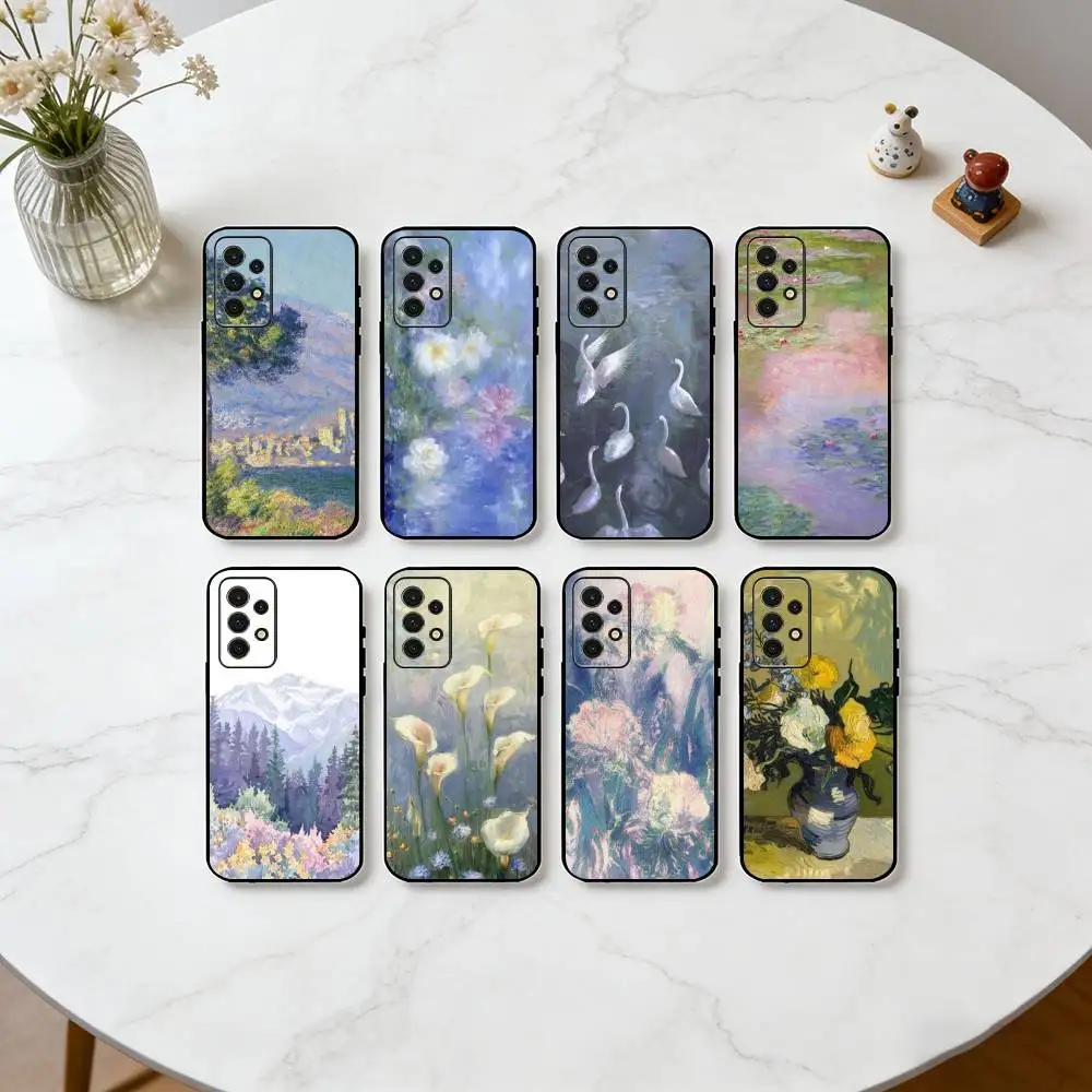 

Art Aesthetic Phone Case Black Silicone Soft For Samsung S25,S24,S21,S22,S23,S30,Ultra,S20,Plus,Fe,Lite