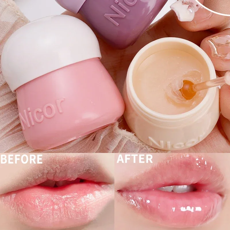 Korean Lip Balm Waterproof Moisturizing Reduce Fine Lines Smoothing Skin Beauty Hydrating Lip Sleep Mask Anti-cracking Lip Care