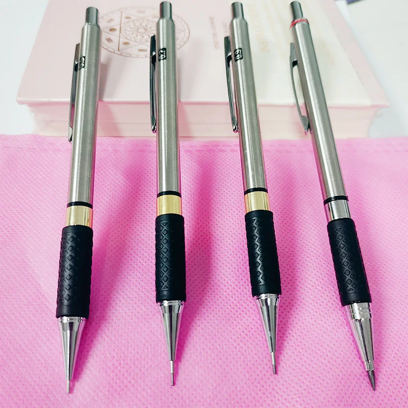 

2.0 Art Mechanical Pencils Set Metal Drafting 0.5 0.7 0.9 HB 2B Lead Color Refill Cap Eraser Adults Artist Writing Drawing