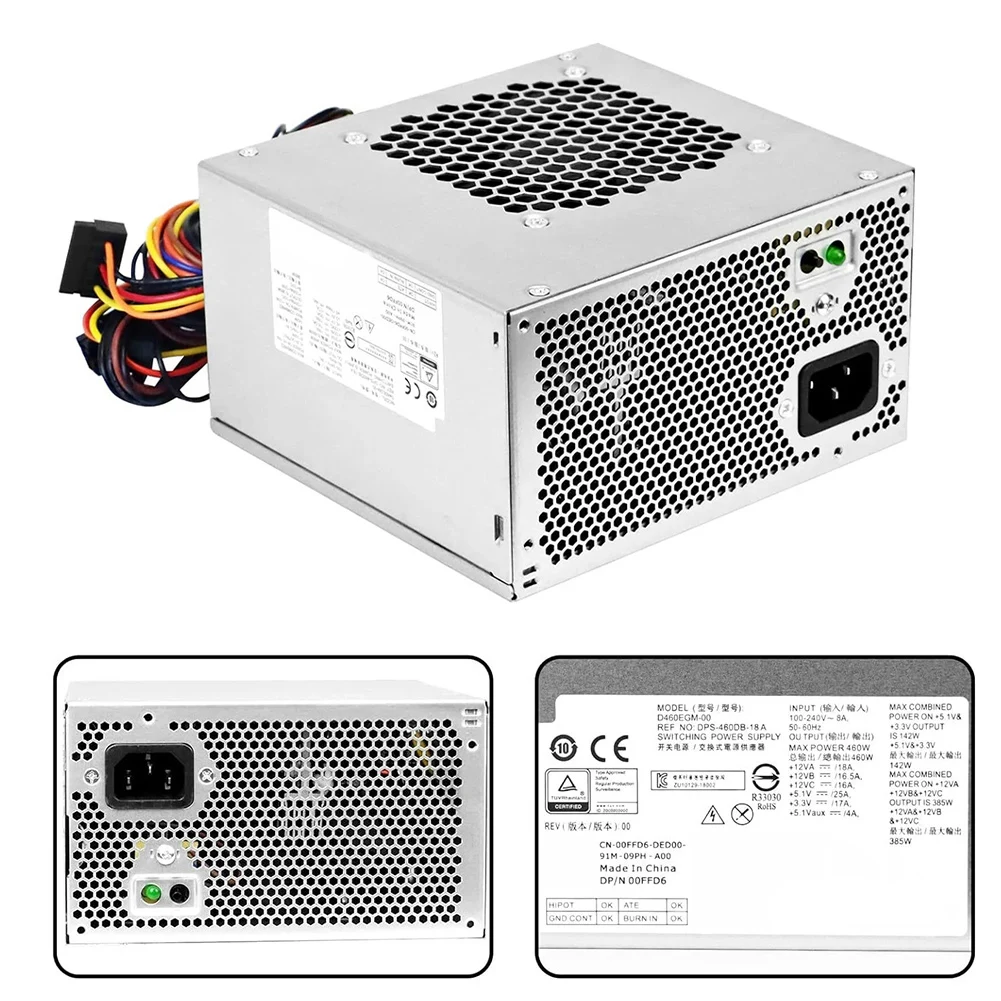 AC460AM-03 Part D460EGM-00 PSU For Professional Workstations Efficient Heat Dissipation AC 100-240V Input For Dell 3630