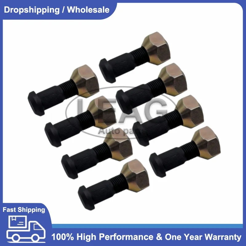 8PCS 6564669 6709170 Lug Nut & Stud Kit for Bobcat Skid Steer 720 721 722 730 731 732 741 742 743 751 753 763