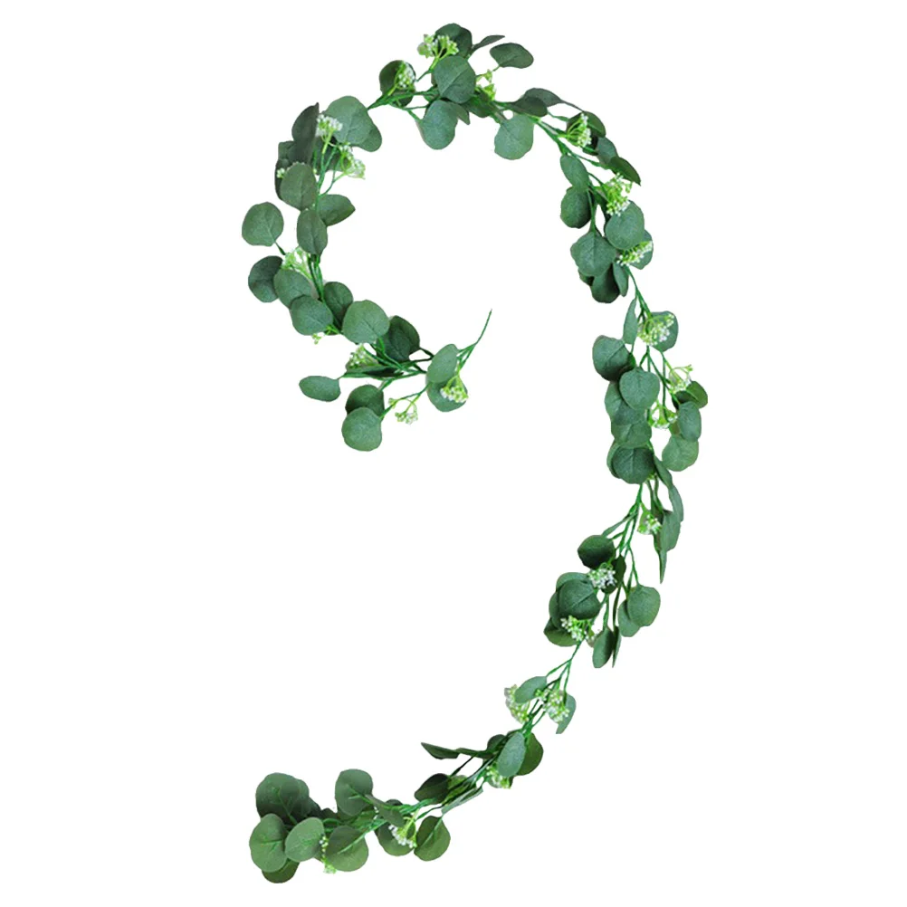 Faux Eucalyptus Tree Simulation Rattan Decoration Lifelike Ceiling Hanging Vine Garland