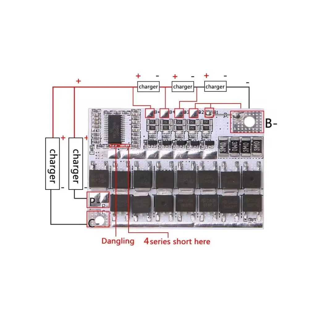 3S A4S 5S BMS 100A 12V 21V 18650 Li-ion Lithium Battery Charger Protection Circuit Board PCB BMS For Drill Motor Module