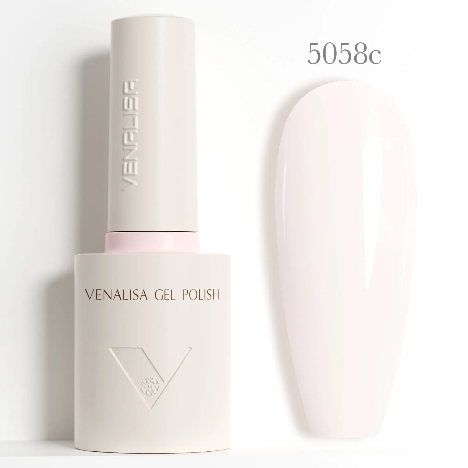 VENALISA 10ml nagelgellak pastelroze basis Franse nagelkunst met regenboogkristallen losweken UV LED langdurig semi-permanent