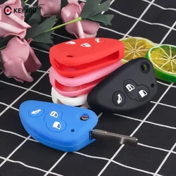 KEYYOU Silicone Rubber Car Key Cover Case For Alfa Romeo 147 166 156 JTD TS GT Flip Folding Key High Quality