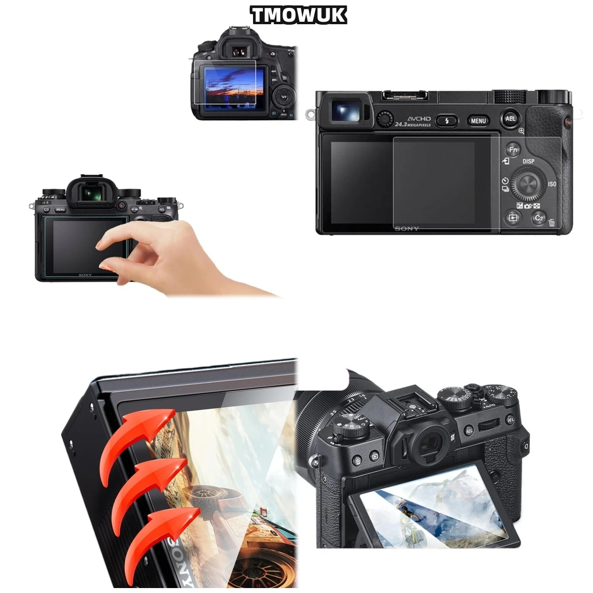 

For Fujifilm X70 XT-3 HD Clear Tempered Glass Screen Protector LCD Film 9H Hardness Anti-Scratch Cover