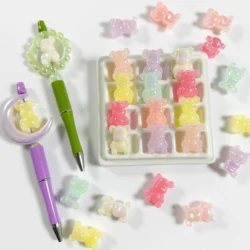 Kawaii Cute Small Jelly Bear Beads For Jewelry Making DIY Decorations Bracelet Necklace Charms Beadable Pens Hairpin Accessories