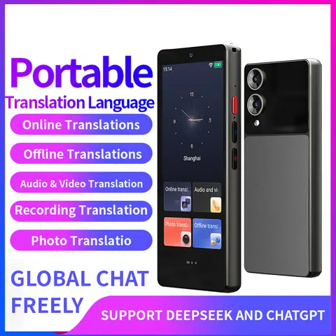 S20PRO AI Language Translator Device,148+ Languages Real‑Time Voice Photo Recording Offline Translator for Travel & Business