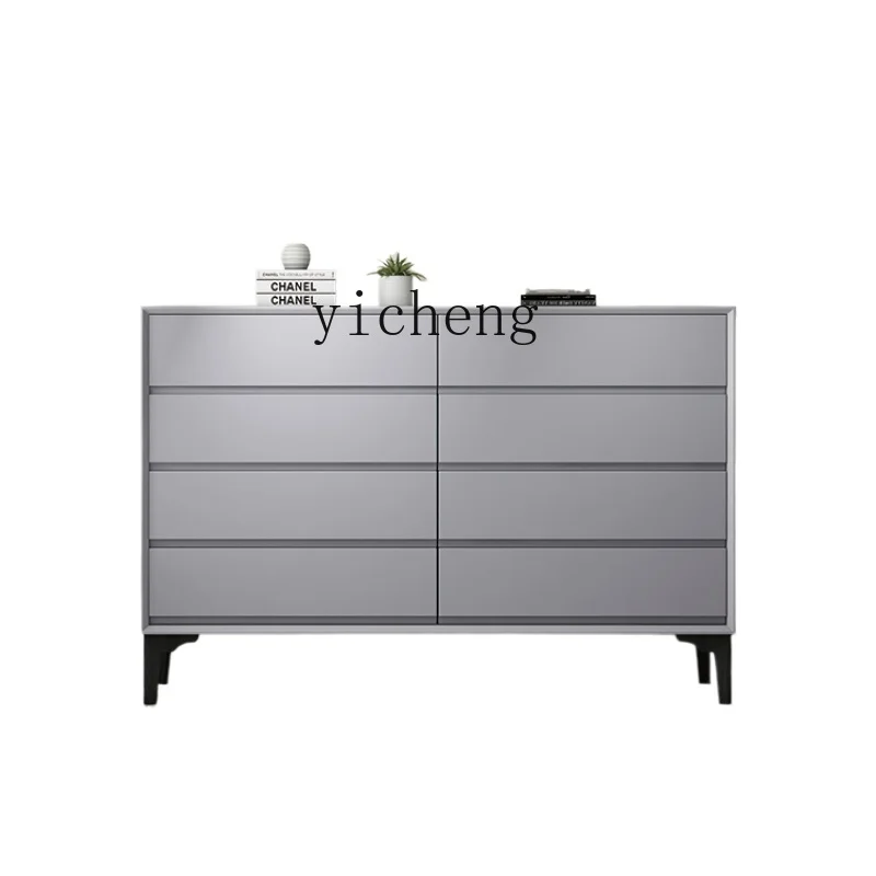 TQH6.23 Eight Spares  Solid Wood Modern Minimalist Living Room Bedroom Storage Sideboard Cabinet Tailstock Storage Cabinet
