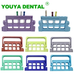 Dental Endo Files Holder 8 Holes with Record 3 Colos Endo Stand Tray Dentistry Bur Drill Sterilization Disinfection Organizer