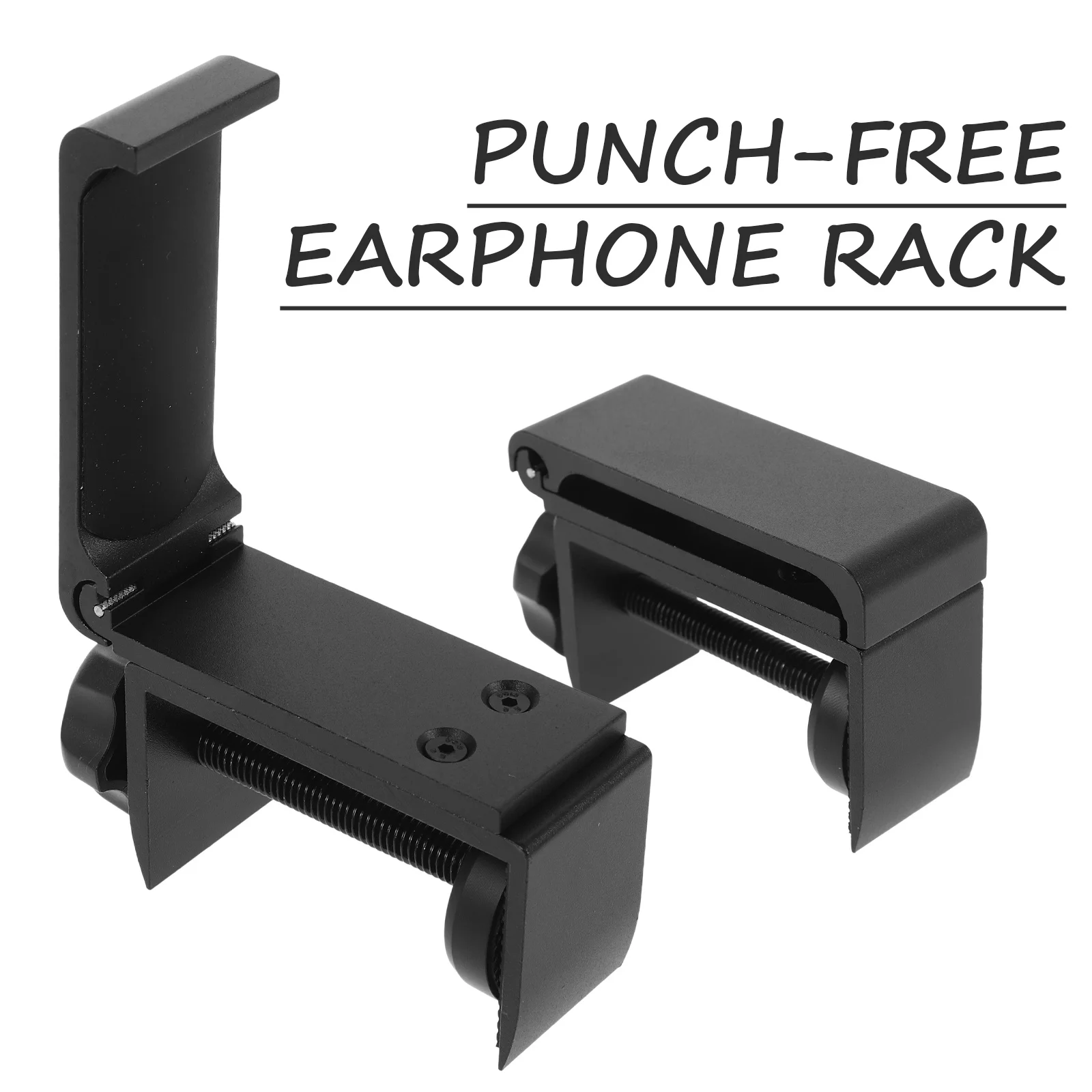 

Headphone Mount Desktop Foldable Under Desk Hanger No Drilling Durable Organized Workspace Gaming Accessories Headphone Stand