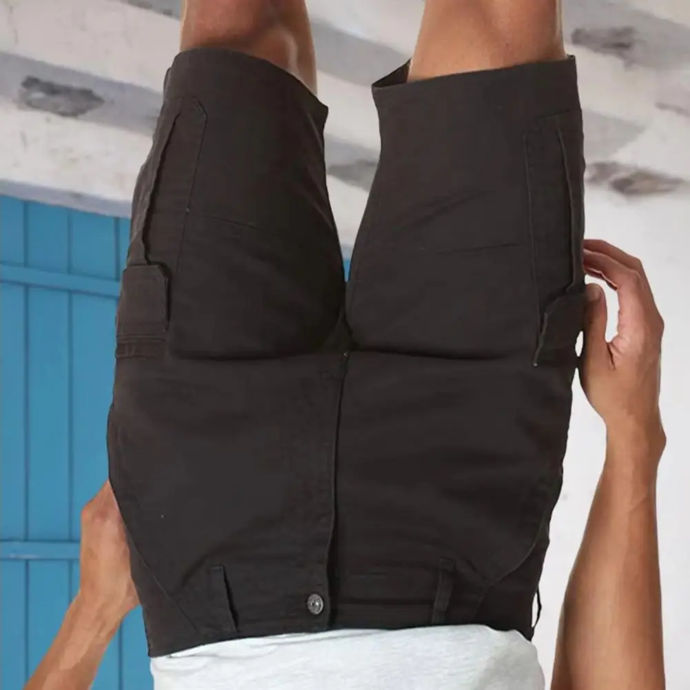 

Cargo Shorts Men Shorts Durable Reinforced Pockets Outdoor Activities Mid-rise Button Zipper Casual Shorts Summer Short pants