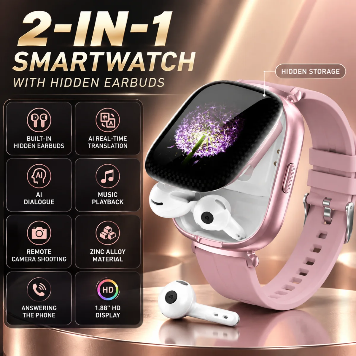 Smartwatch Noise Watches For Men - 2 In 1 TWS Headset Smart