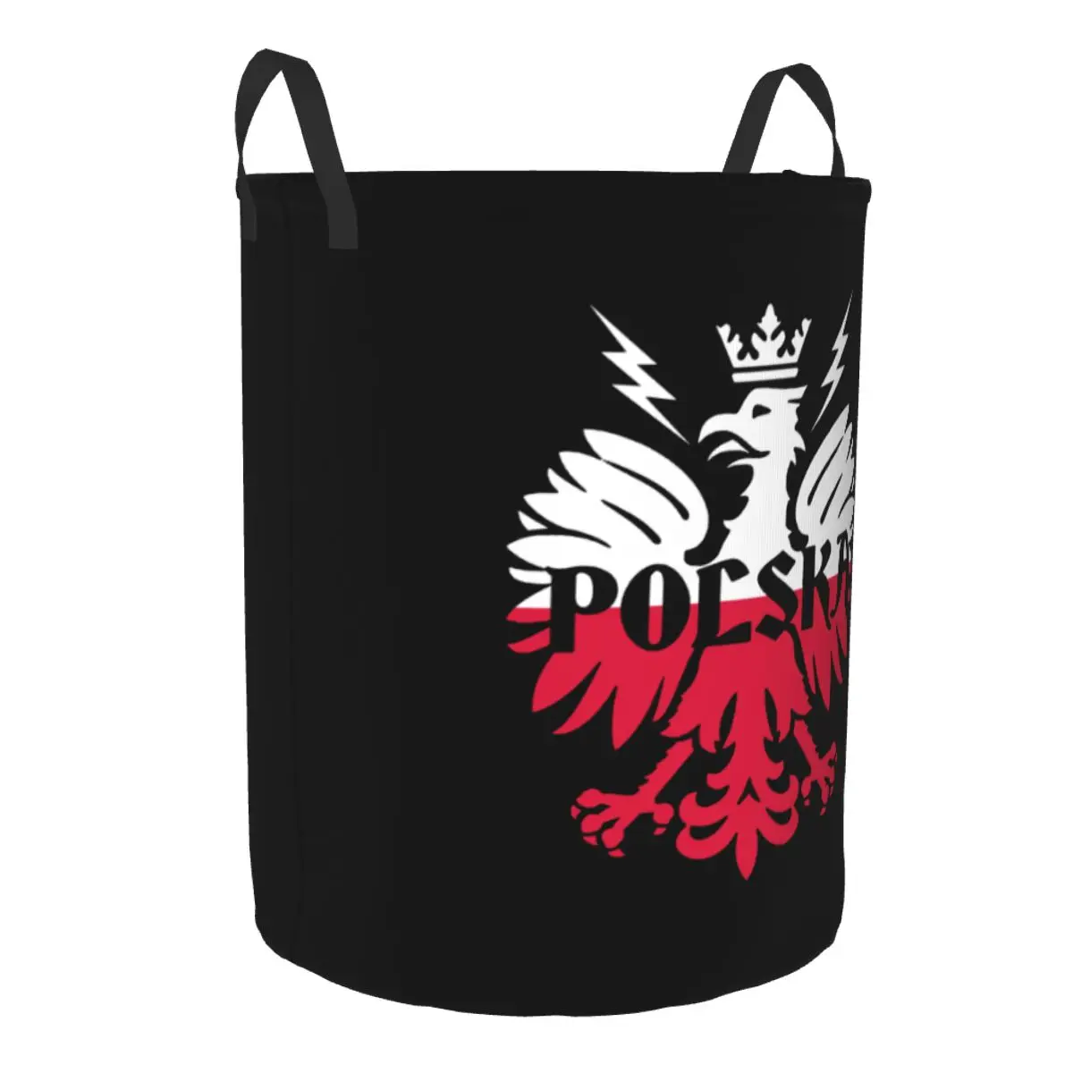 Custom Polska Polish Eagle Laundry Hamper Large Clothes Storage Basket Poland Pride Toy Bin Organizer for Nursery