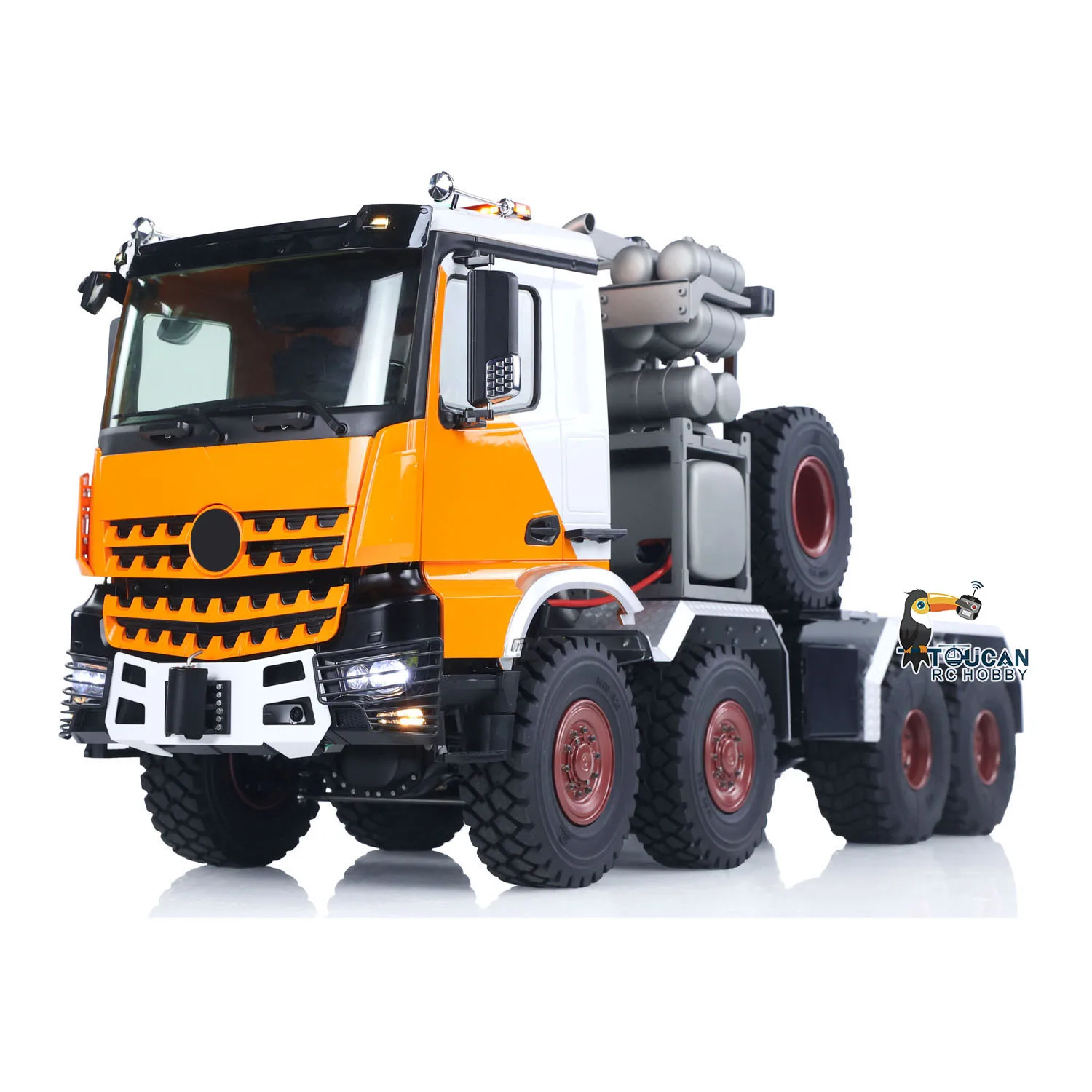 

1/14 8x8 металлический RC внедорожный тягач с замком дифференциала 3-скоростная коробка передач I6S модель автомобиля с дистанционным управлением THZH2165-SMT6