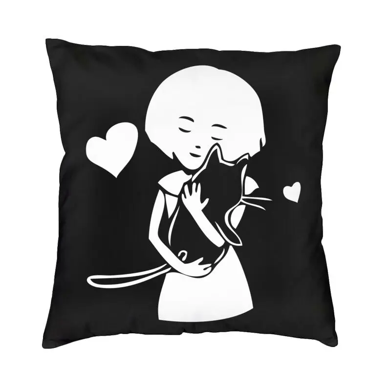 Fran Swedish Horror Adventure Game Bow Square Pillowcover Decoration Cushions Throw Pillow for Car Double-sided Printing