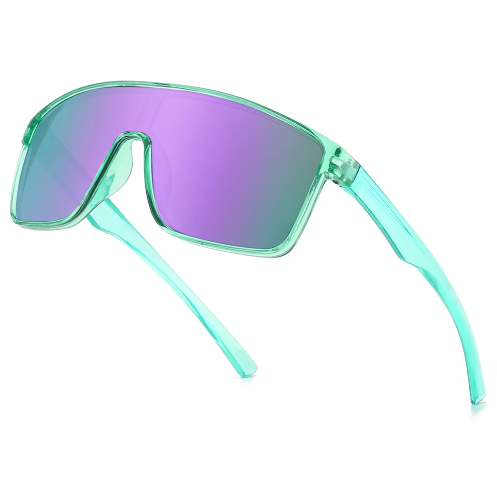 Outdoor beach colorful sports sunglasses unisex one-piece lenses suitable for cycling, fishing, driving and gifting UV400