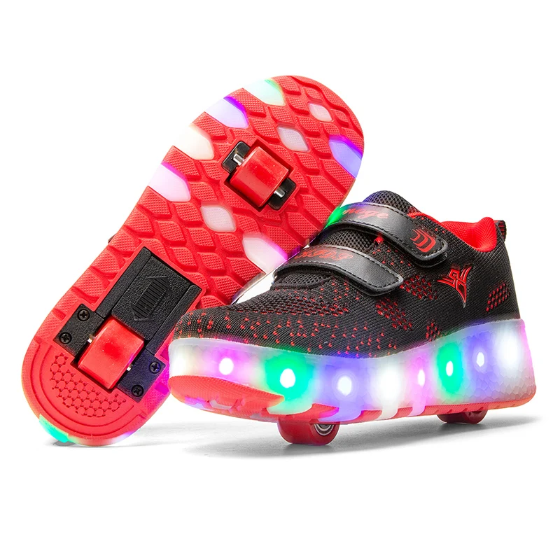 Roller Skate Shoes for Kids Boys Girls LED Wheel Sneakers Shoe with A One Wheel Children Boy Girl Glowing Roller Sneakers Shoes