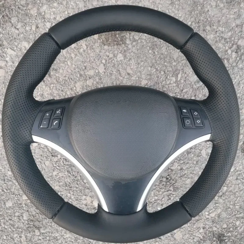 Customize Leather Suitable E81 E82 E88 X1 E84 E90 E91 E92 E93 Car Interior Accessories Car Steering Wheel Cover For BMW E87