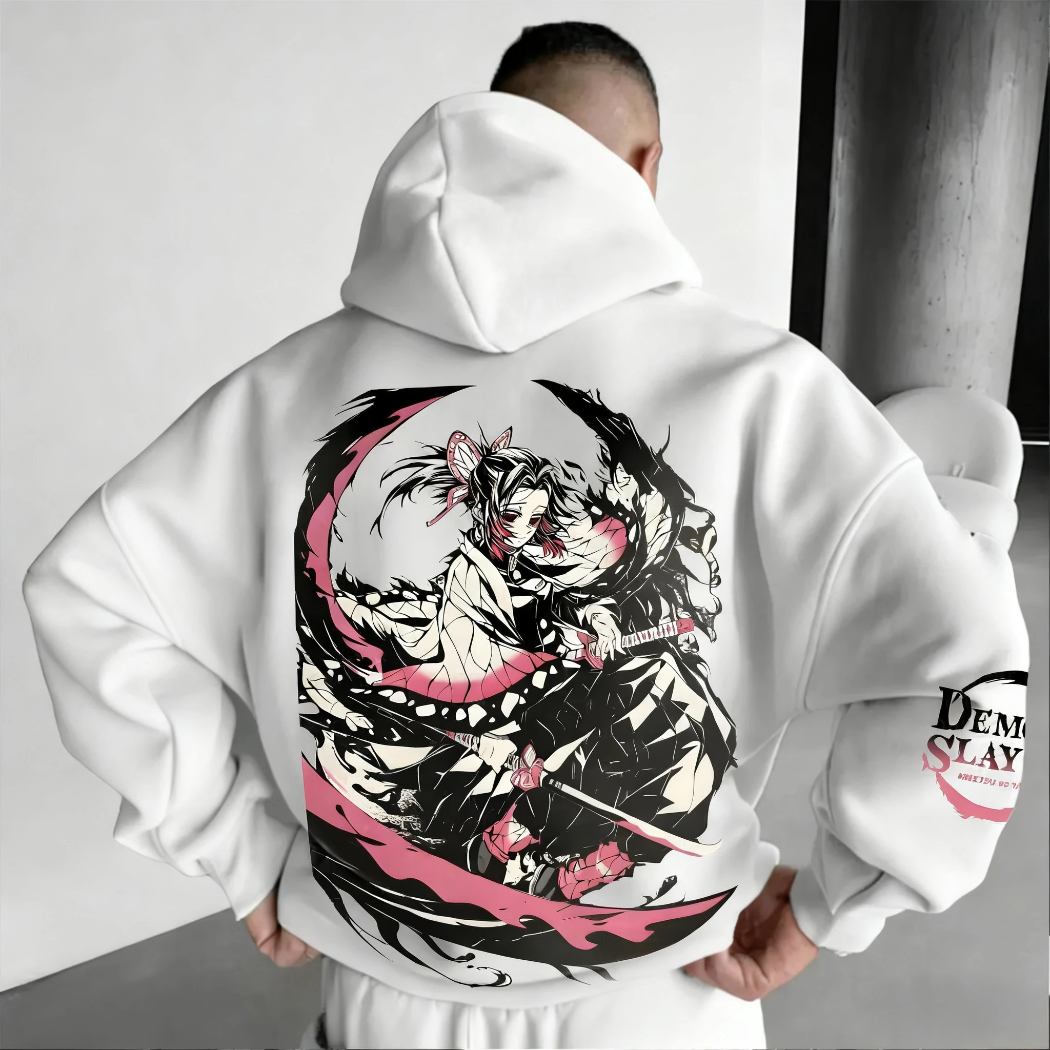 Nieuwe Demon Slayer-hoodies met anime-thema en print voor herfst en winter, losse katoenen truien voor zowel mannen als vrouwen