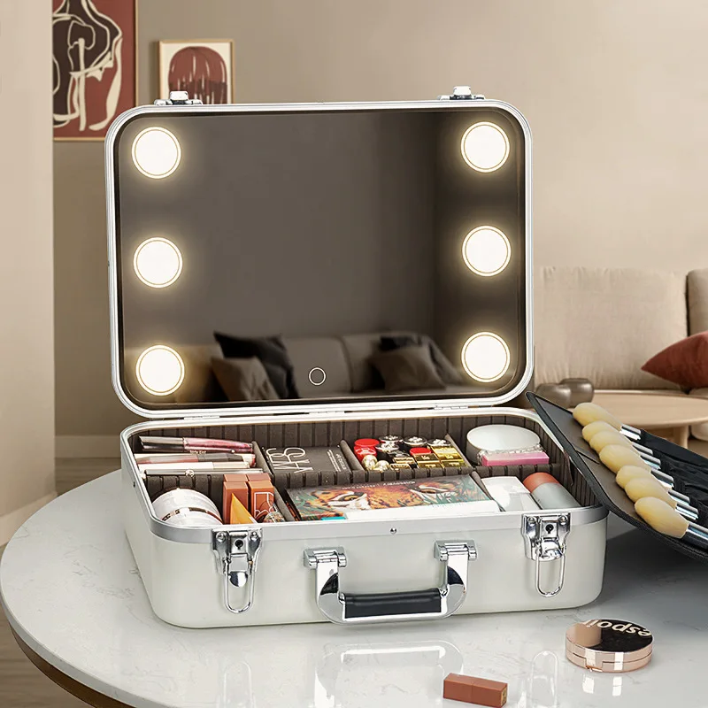 2026-makeup-case-with-6-led-lights-luminated-mirror-and-lock-large-portable-cosmetic-box-for-professional-artists