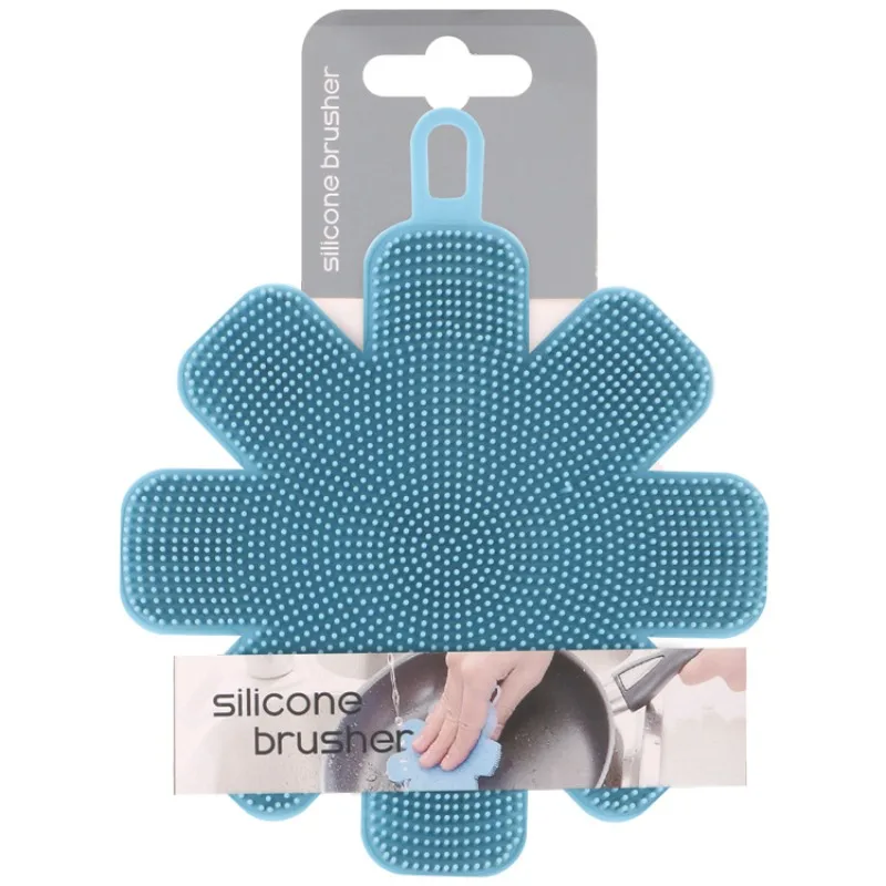 Silicone Brush Kitchen Dishwashing Sourcing Pad Decontamination Pot and Bowl Cleaning Brush Anti Hot Table Mat