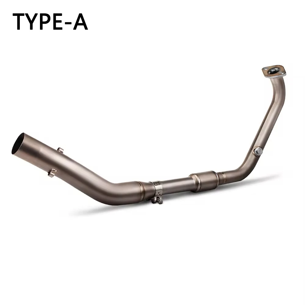 Titanium alloy elbow for motorcycle, resonator/catalytic, mid-link exhaust pipe, 51mm, R15V3, R15V4, XSR155, MT15
